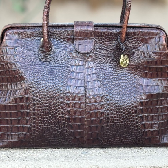Brahmin Croc Embossed Leather Handbag - Picture 1 of 6